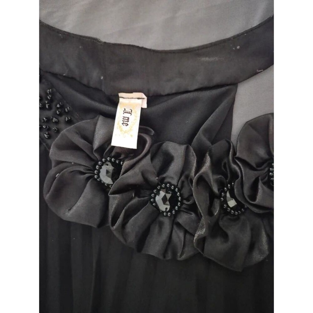 Women's Black Blouse Short Sleeve - Picture 4 of 6